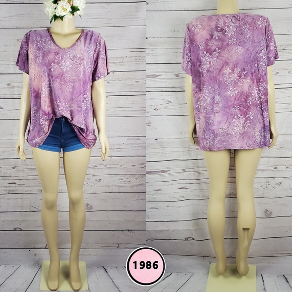 Jaclyn Smith Tops - jaclyn smith vneck 3x purple blouse ( 5 for $20 )